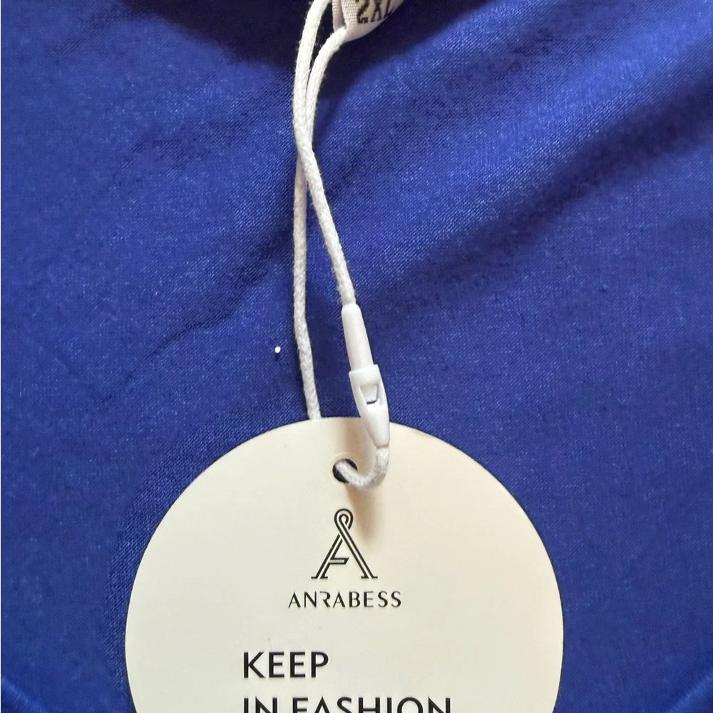 NWT ANRABESS Royal Blue Tiered V-Neck Mini Dress XXL - Picture 3 of 3
